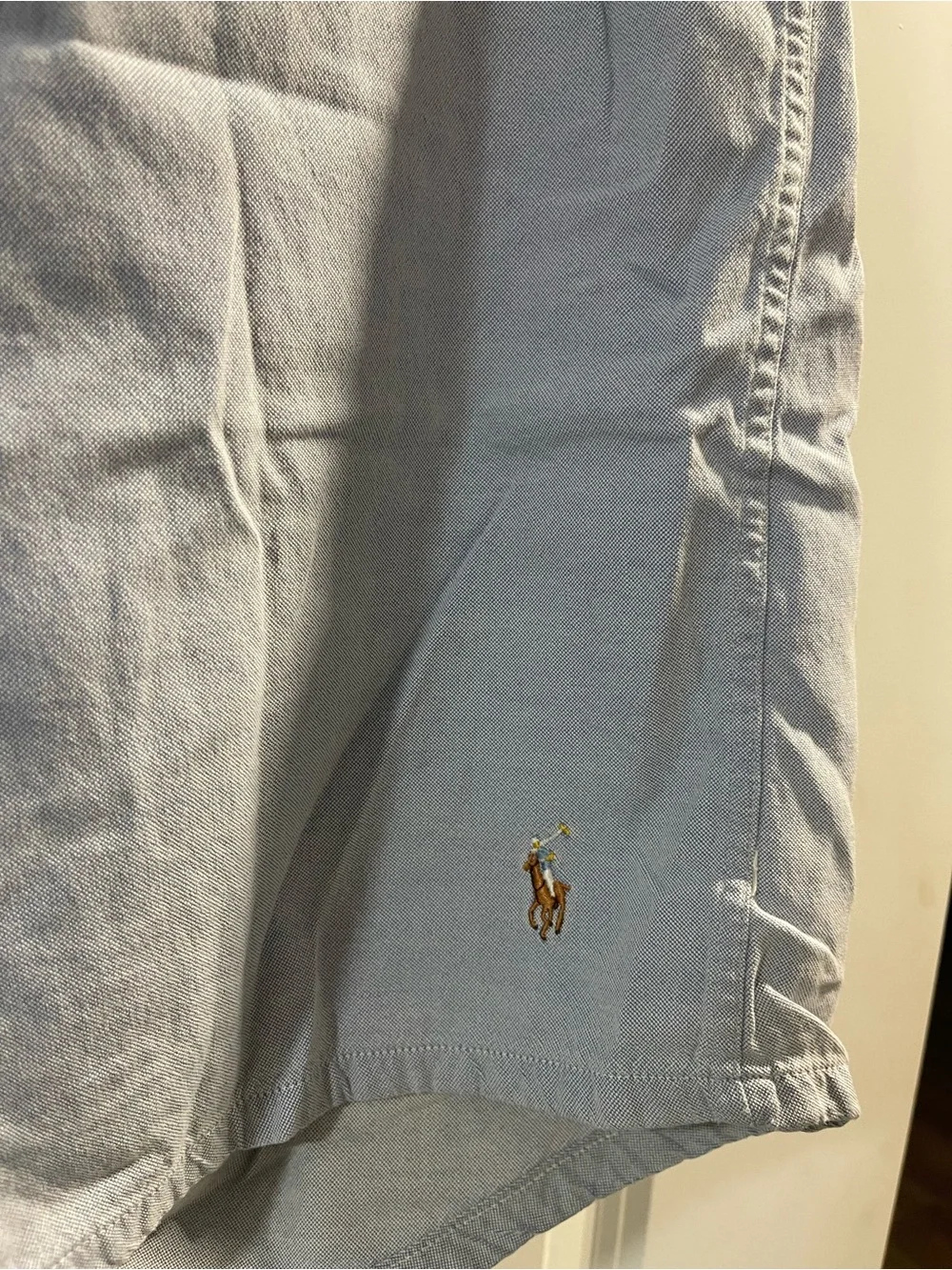 Ralph Lauren Light Blue Elastic Waist Cotton Shorts